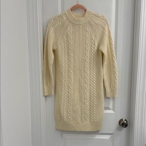 Uniqlo Cream Cable Knit Dress